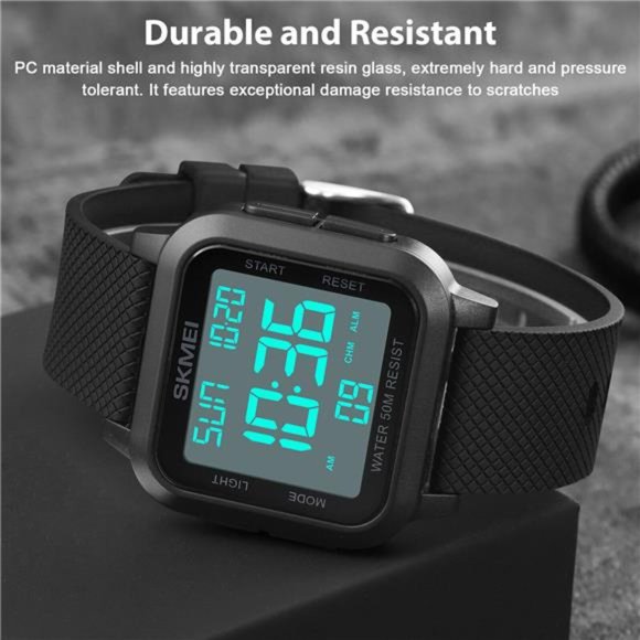 Fashion Men's Sports Watch LED Large Digital Waterproof Multifunction Wristwatch - Picture 6 of 10